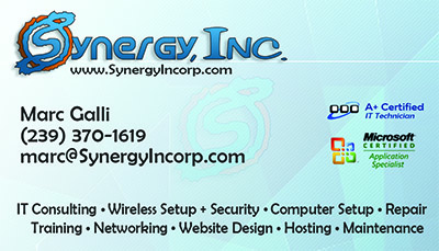 Synergy Incorporated Business Card